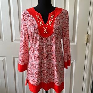 Island Republic Top Size Small Sand Dollar Tunic NWOT